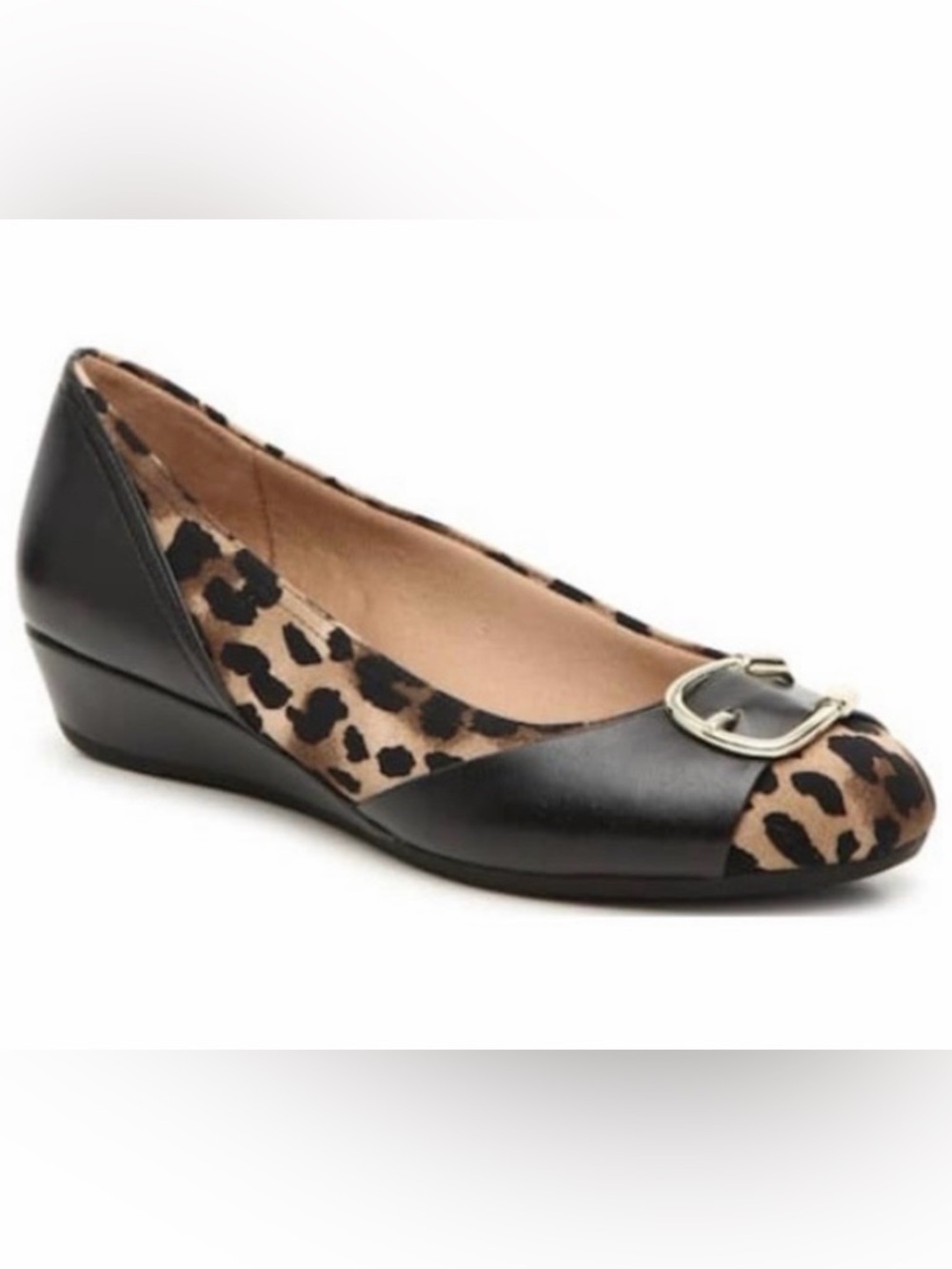 Abella Loafer 9.5 Sandal Flat FINA Cheetah Print w/ Buckle - Picture 1 of 10